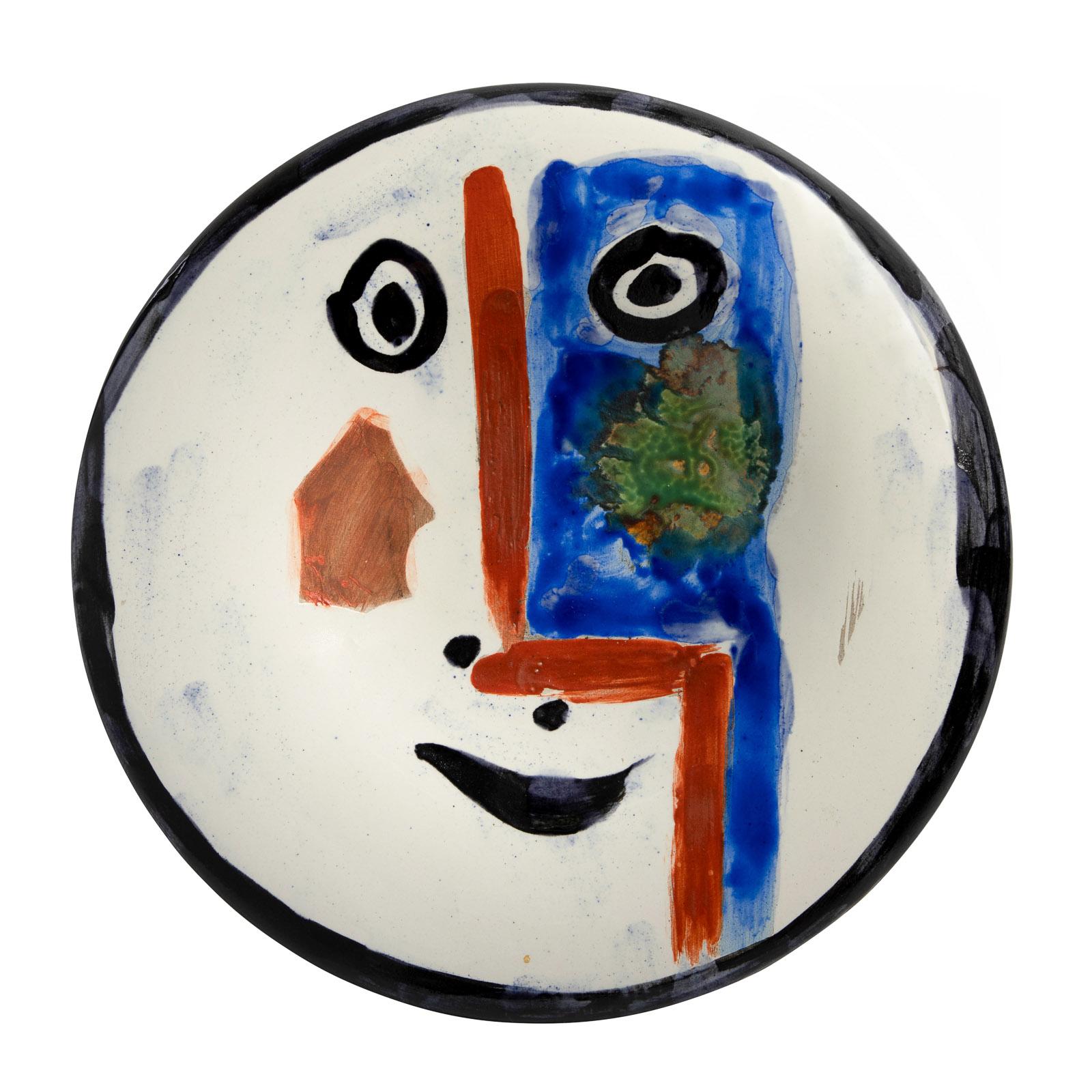 Pablo Picasso 'Visage No. 193' (A. R. 493) Face Madoura Plate 1963