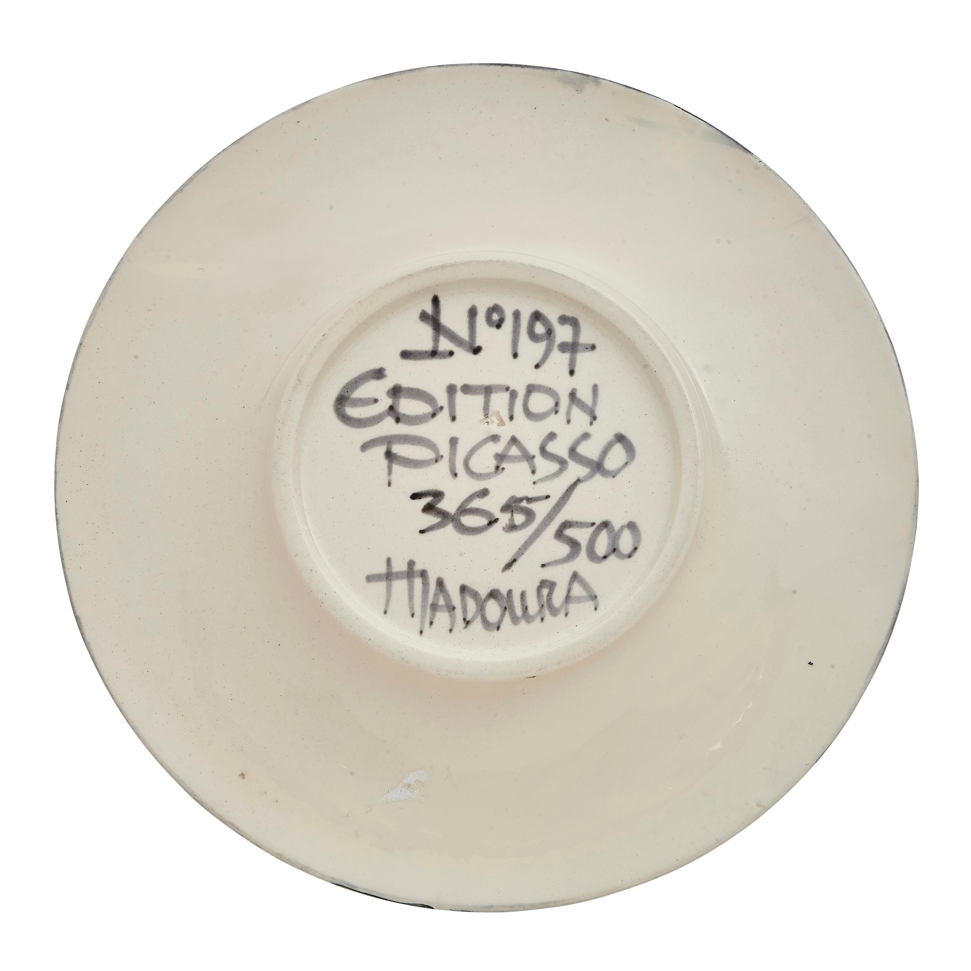 Pablo Picasso 'Visage No. 197' (A. R. 494) Madoura Face Plate For Sale 1