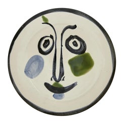 Pablo Picasso 'Visage No. 197' (A. R. 494) Madoura Face Plate