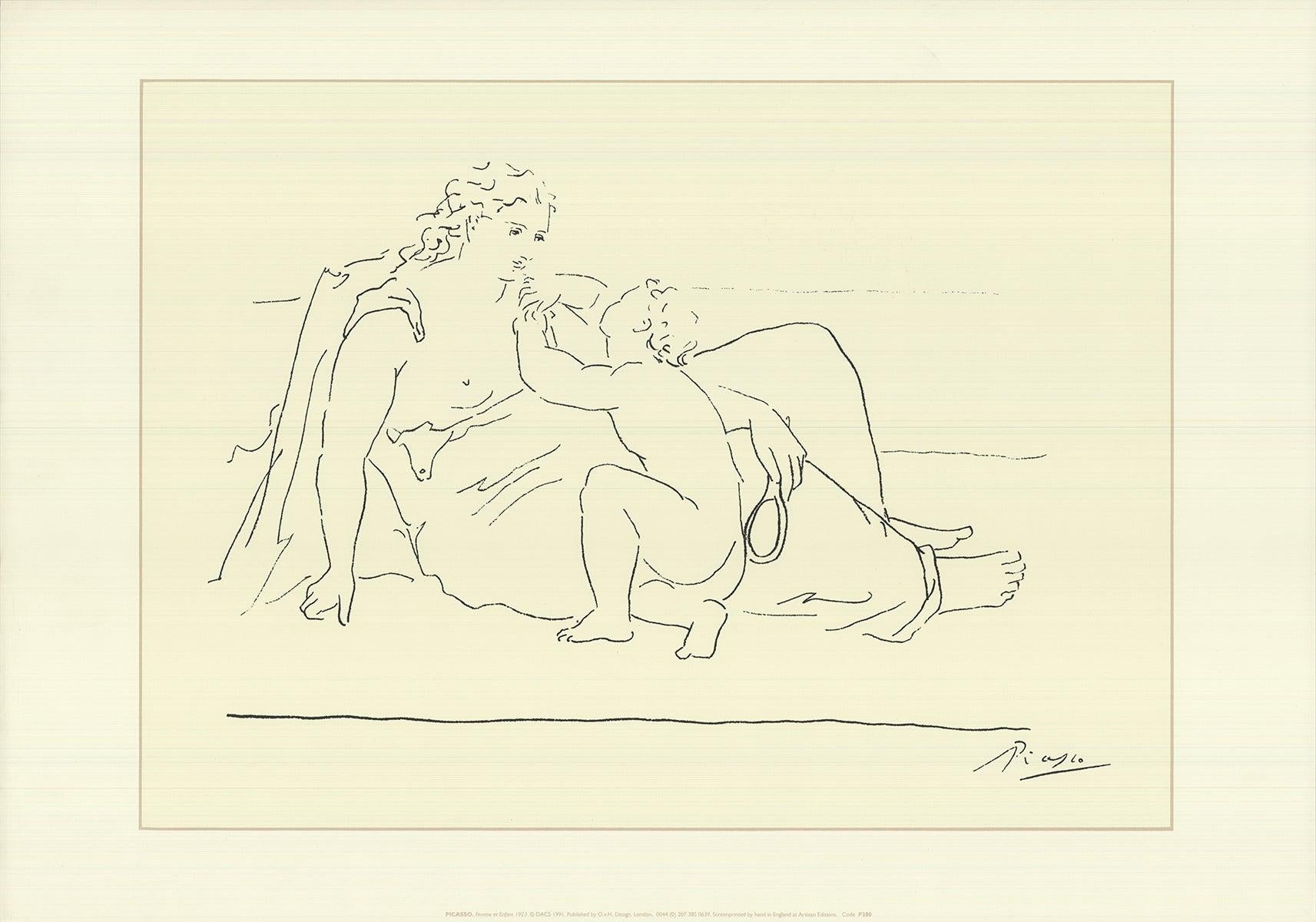 Pablo Picasso 'Woman and Child' 1985- Offset Lithograph
