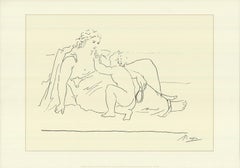 Vintage Pablo Picasso 'Woman and Child' 1985- Offset Lithograph