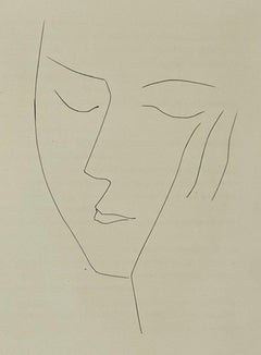 Pablo Picasso, Woman Resting Her Head on Her Left Hand, Carmen Plate XXVI