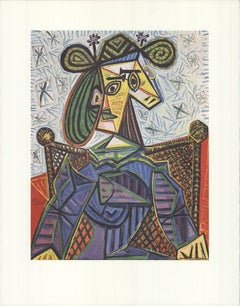 Picasso „Frau in einem Sessel sitzend“ 1990- Vintage