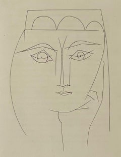 Pablo Picasso Woman with Headdress and Piercing Eyes, Carmen Plate XXVIII