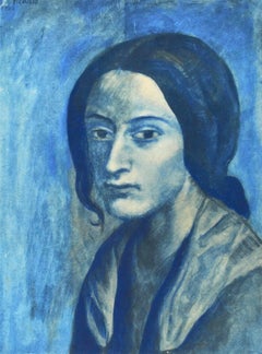 Pablo Picasso, Frau mit Haarlocke, Der Blues von Barcelona, 1963 (nach) Pablo Picasso