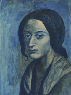 Pablo Picasso, Frau mit Haarlocke, Der Blues von Barcelona, 1963 (nach) Pablo Picasso