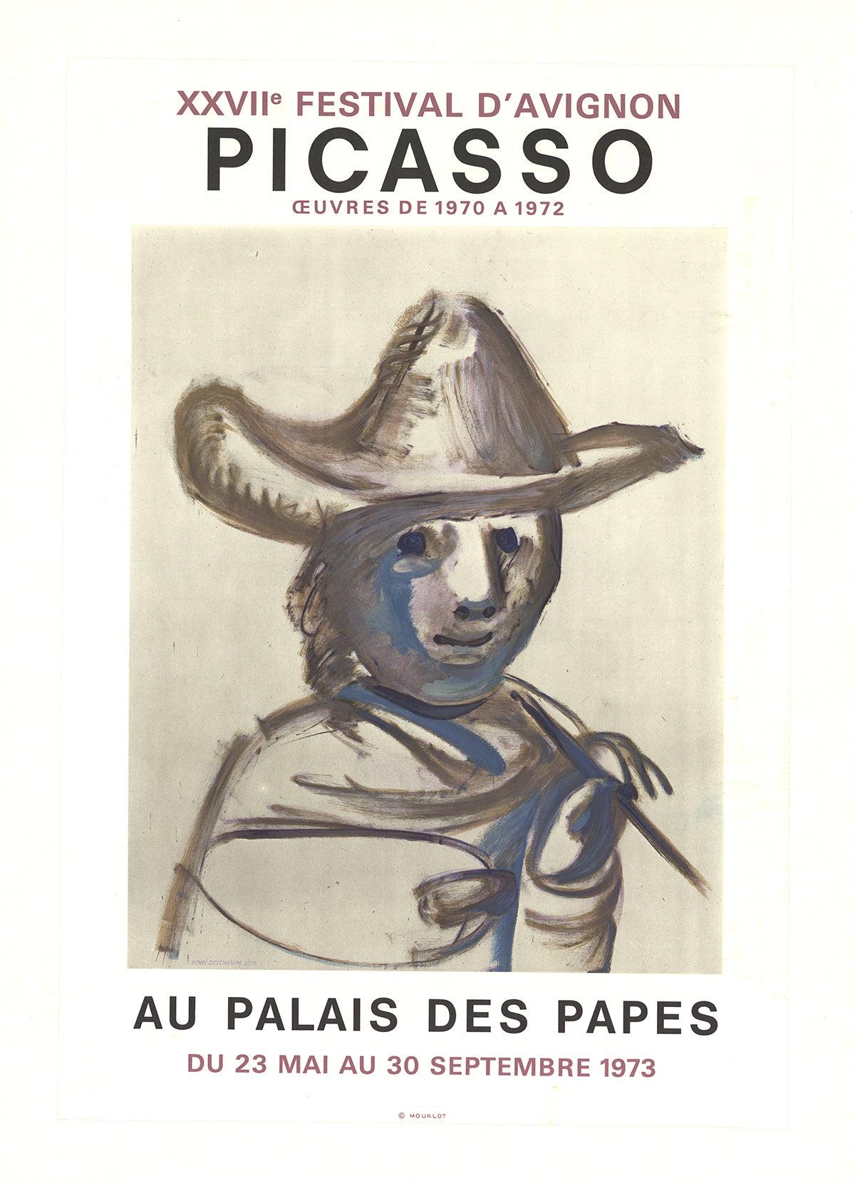 Picasso 'XXVII Festival D'Avignon' 1973- First Edition Lithograph Mourlot - Print by Pablo Picasso