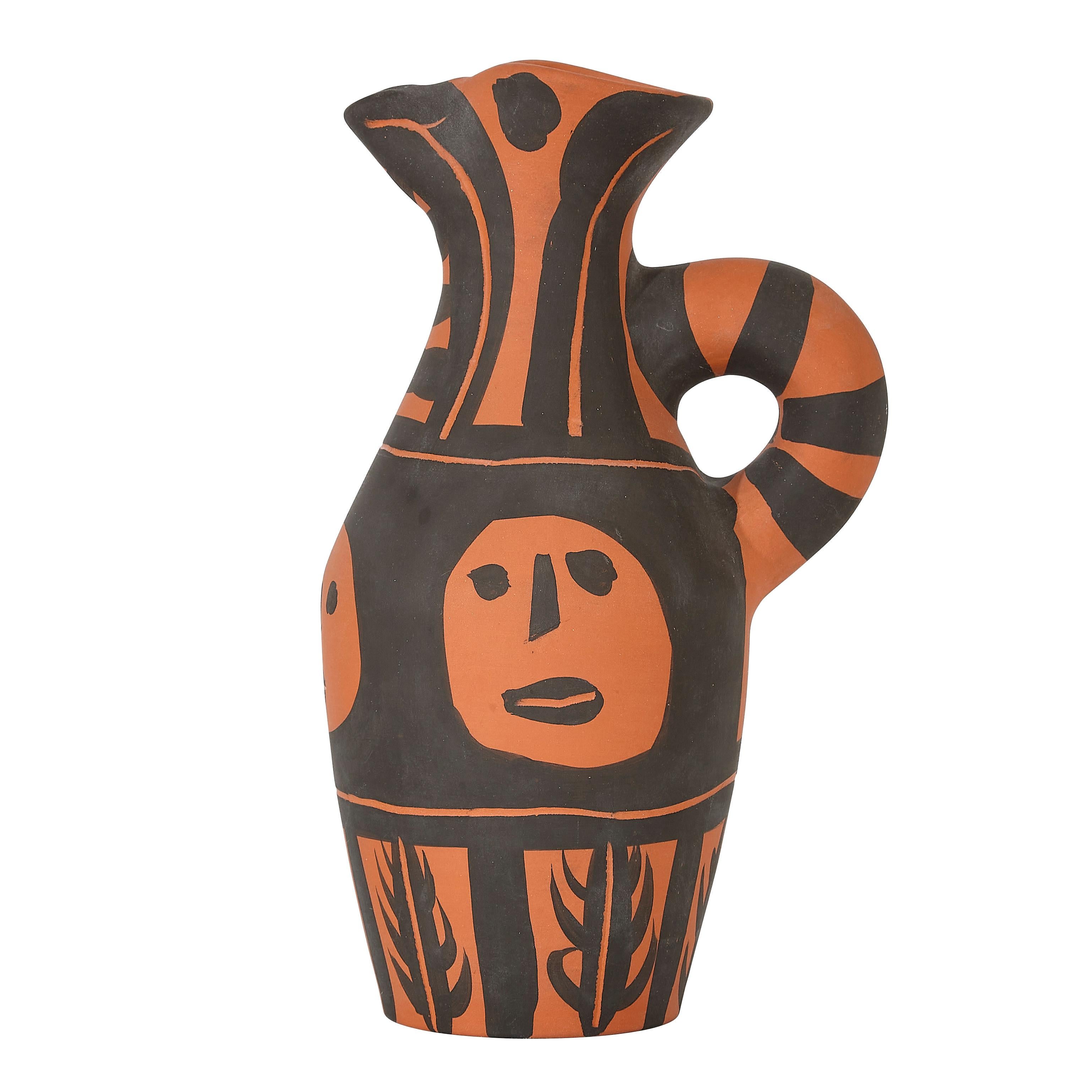 Pablo Picasso 'Yan bandeau noir' (A. R. 514) Madoura Pitcher 1963 For Sale 1