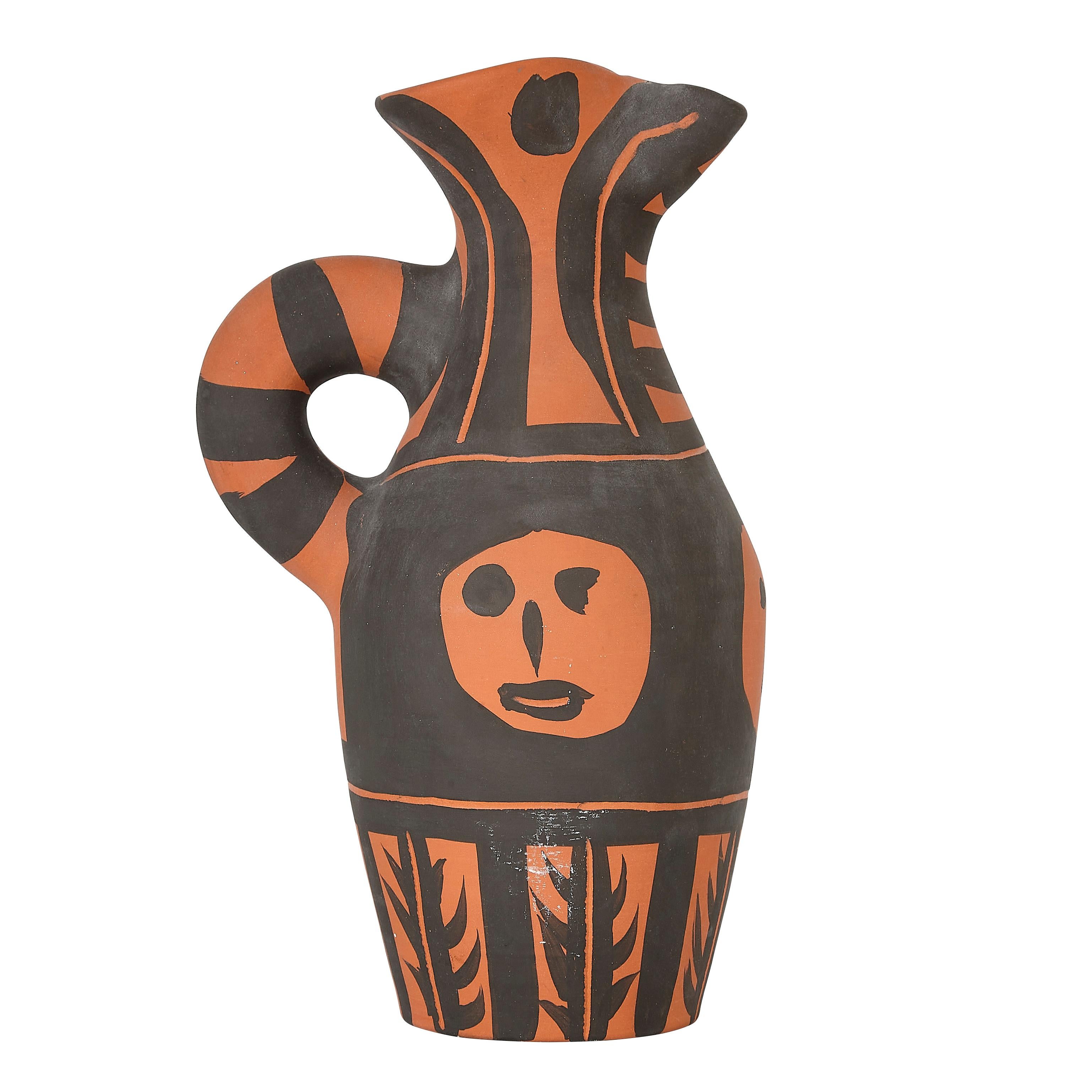 Pablo Picasso 'Yan bandeau noir' (A. R. 514) Madoura Pitcher 1963 For Sale 3