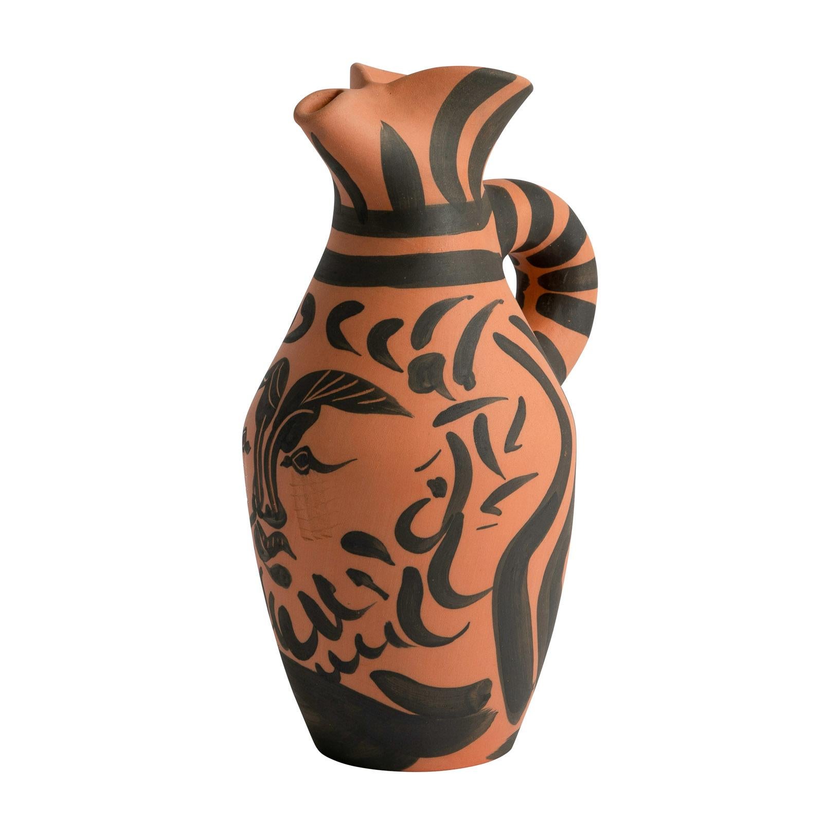 Pablo Picasso 'Yan Barbu' (A. R. 513) Bearded Man Madoura Ceramic Pitcher 1963 3