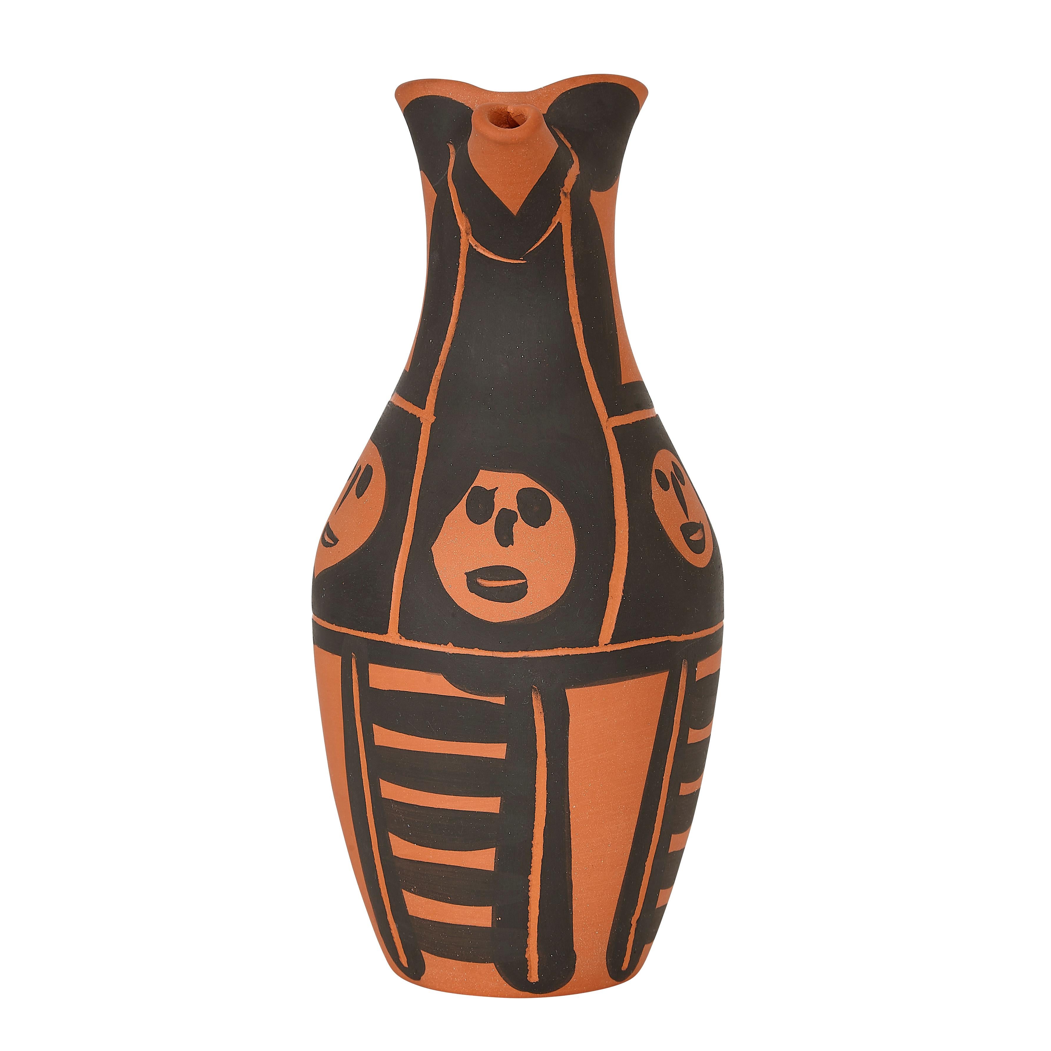 Pablo Picasso 'Yan petites têtes' (A. R. 515) Little Faces Madoura Pitcher 1963 For Sale 1