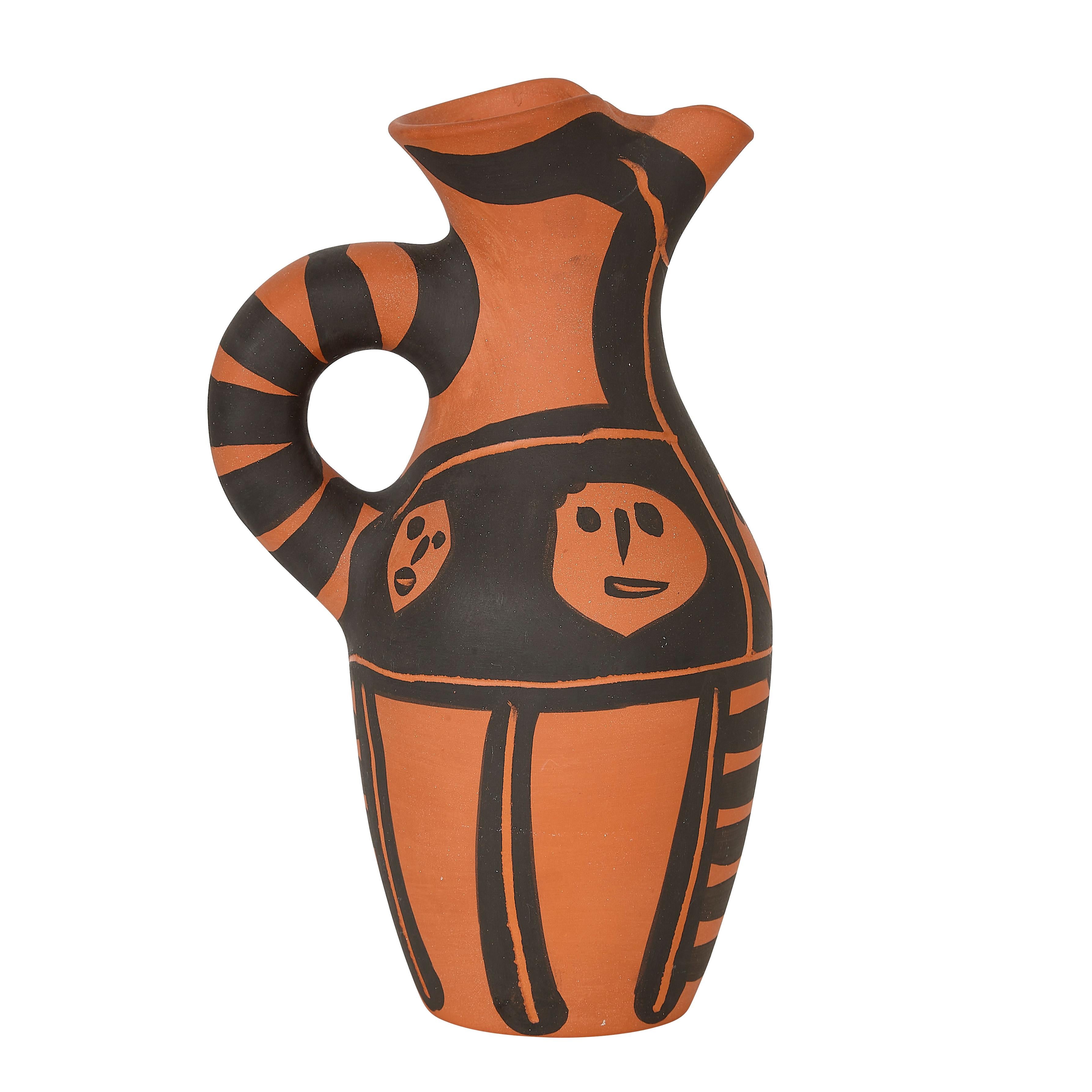 Pablo Picasso 'Yan petites têtes' (A. R. 515) Little Faces Madoura Pitcher 1963 For Sale 2