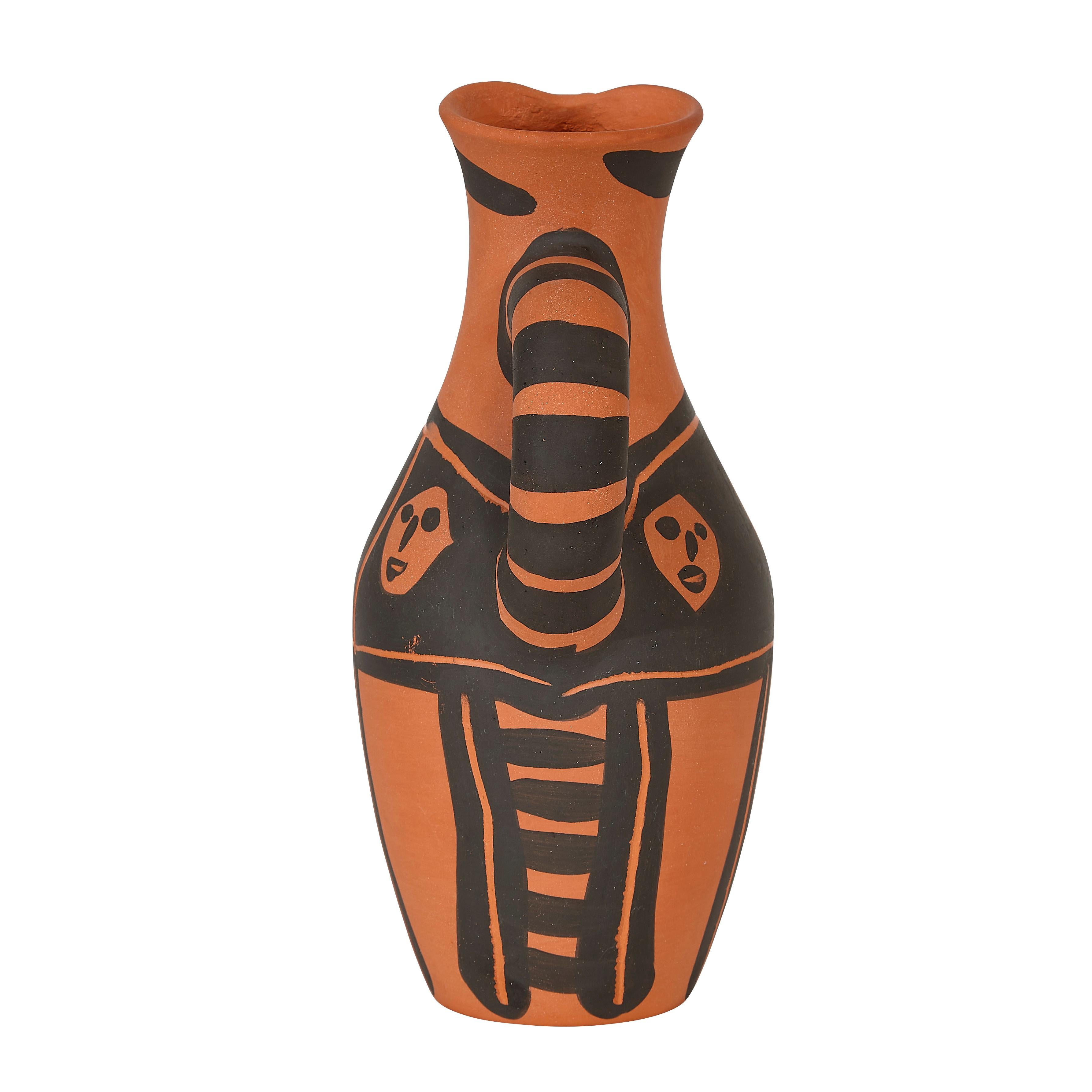 Pablo Picasso 'Yan petites têtes' (A. R. 515) Little Faces Madoura Pitcher 1963 For Sale 3
