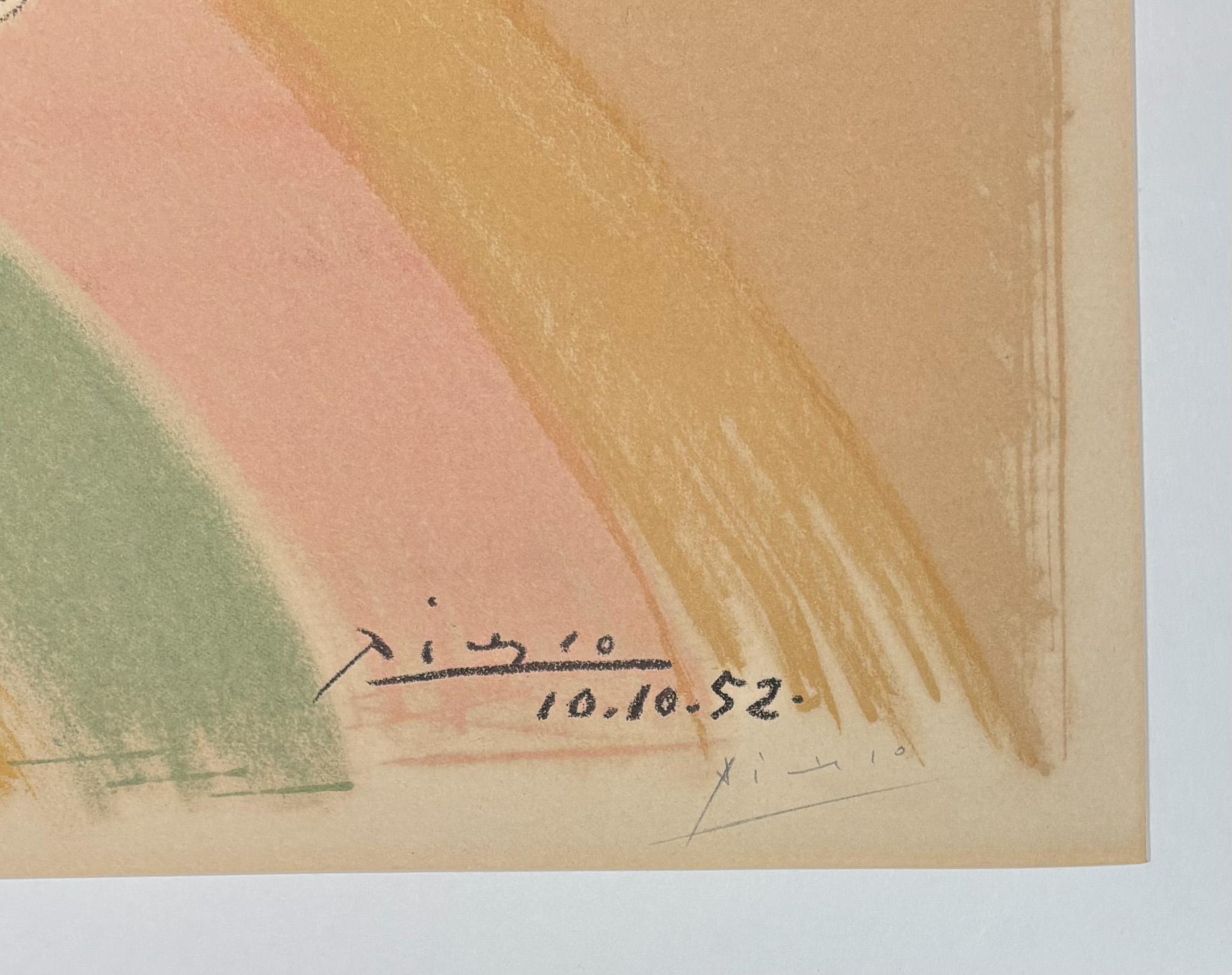 Pablo Picasso(1881-1973) - Colombe volante - Lithographie en couleurs sur papier Arches en vente 5