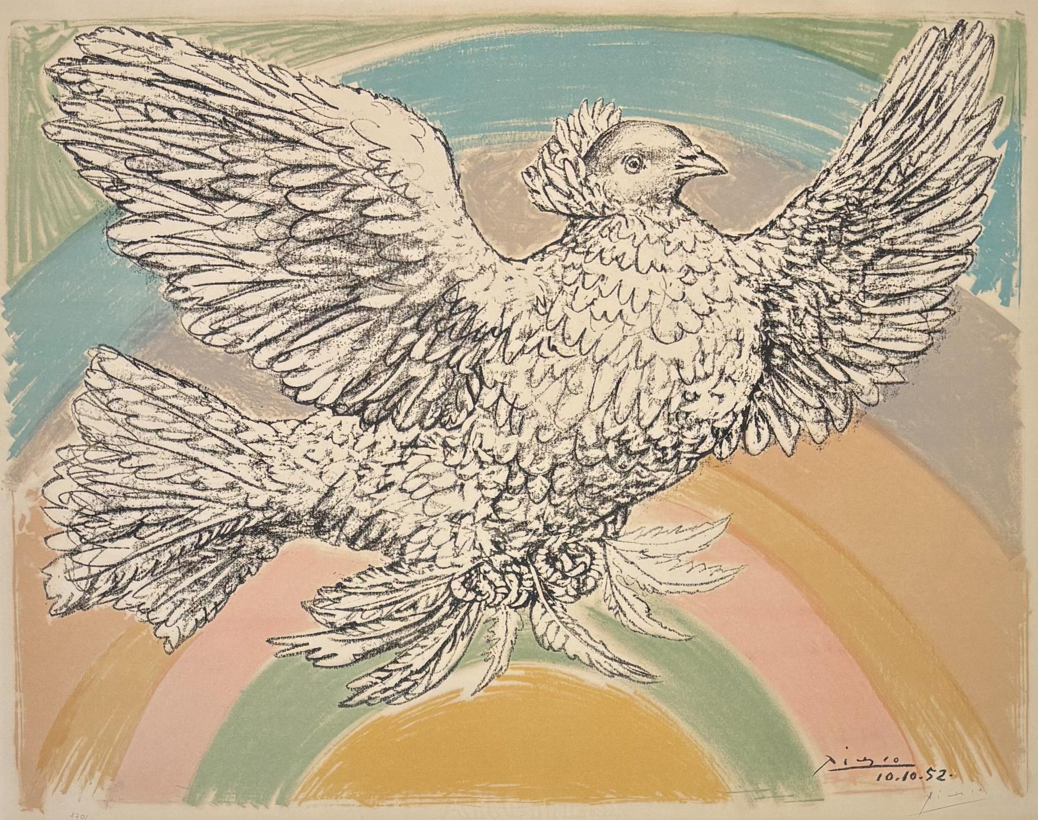 Lithographie en couleurs sur papier Arches, éditée en 1952.
Édition limitée à 200 exemplaires, numérotés 170/200 dans le coin inférieur gauche.
Signé au crayon par l'artiste dans le coin inférieur droit.

Taille du papier : : 55 x 76 cm
Taille