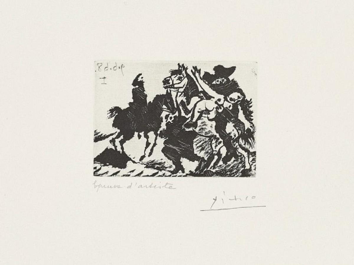 Pablo Ruiz Picasso Spanisch 1968 signierter Original-Kunstdruck in limitierter Auflage n6 – Print von Pablo Picasso