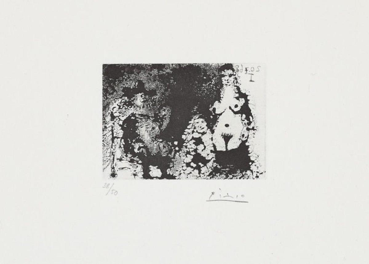 Pablo Ruiz Picasso Spanisch 1968 signierter Original-Kunstdruck in limitierter Auflage n8 – Print von Pablo Picasso
