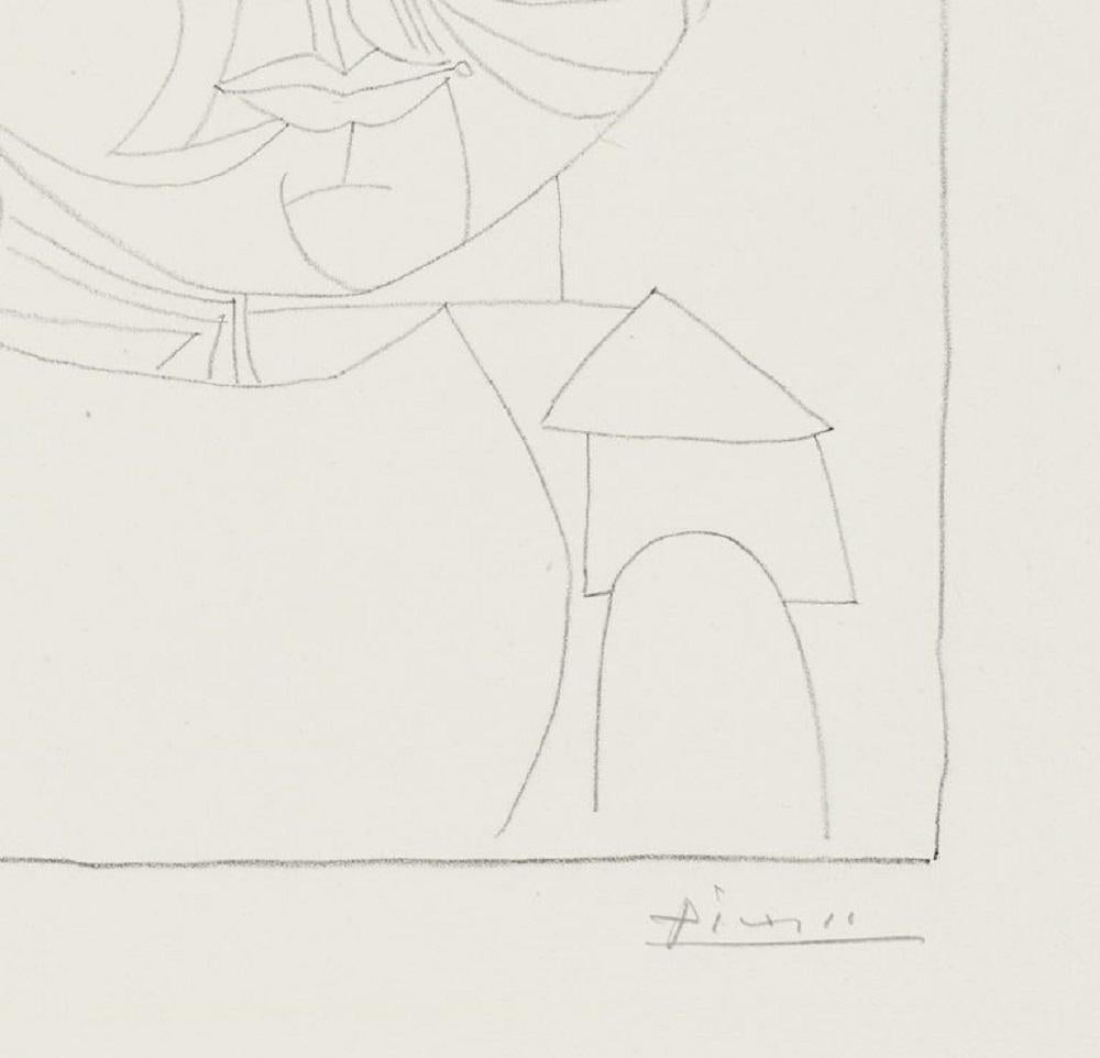 Pablo Ruiz Picasso Spanish signed limited edition original art print lithograph For Sale 1