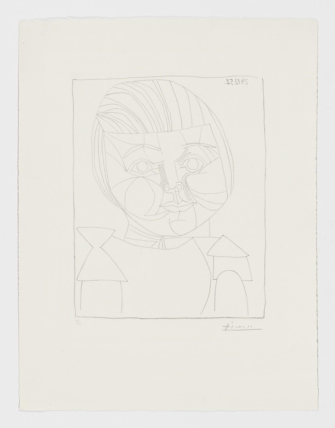 Lithographie d'art originale en édition limitée signée Pablo Ruiz Picasso - Print de Pablo Picasso