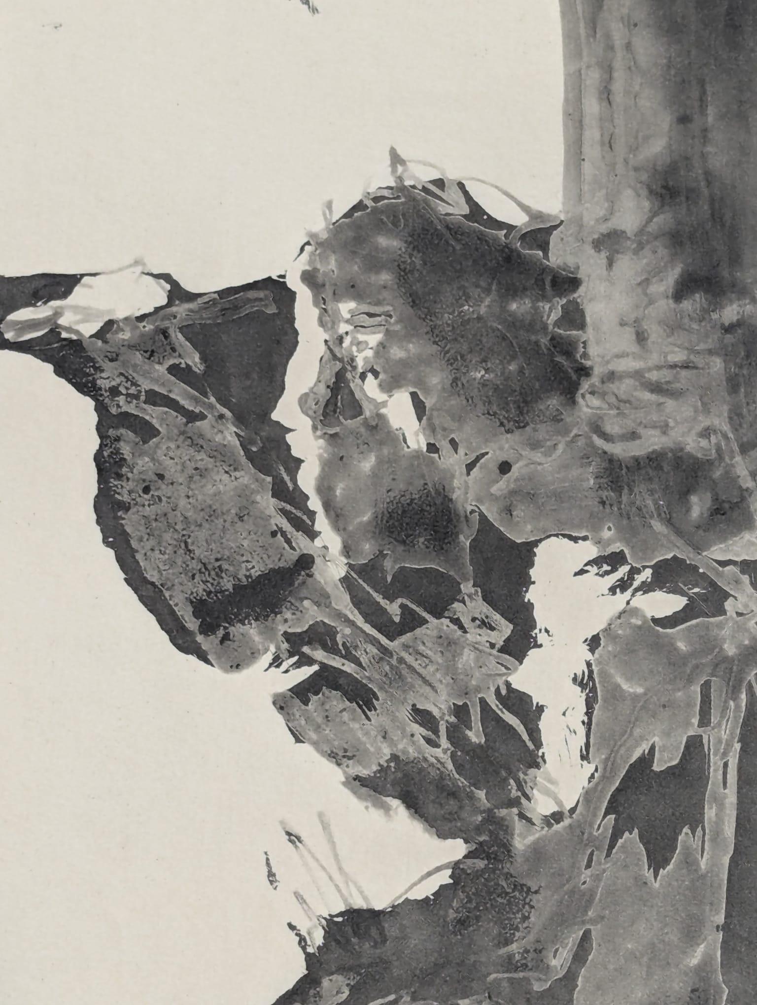 Painter and long-haired model - Abstrait Print par Pablo Picasso