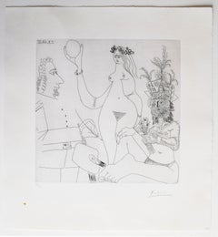 Painter in front of one of Raphael's Three Graces..., from: Series 347