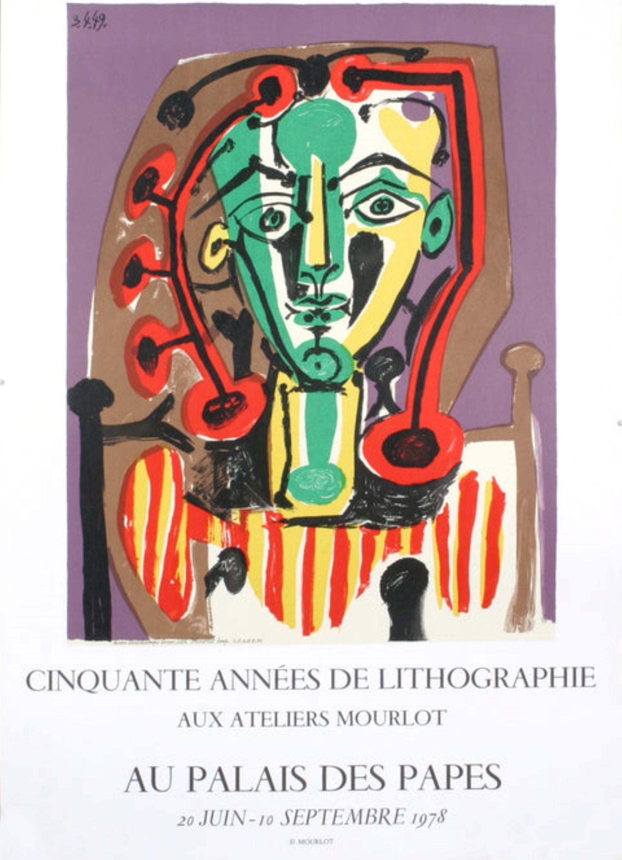 Palais Des Papes, Tete De Femme By Pablo Picasso For Sale 1