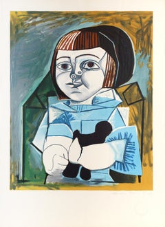 Paloma en Bleu, Cubist Lithograph after Pablo Picasso