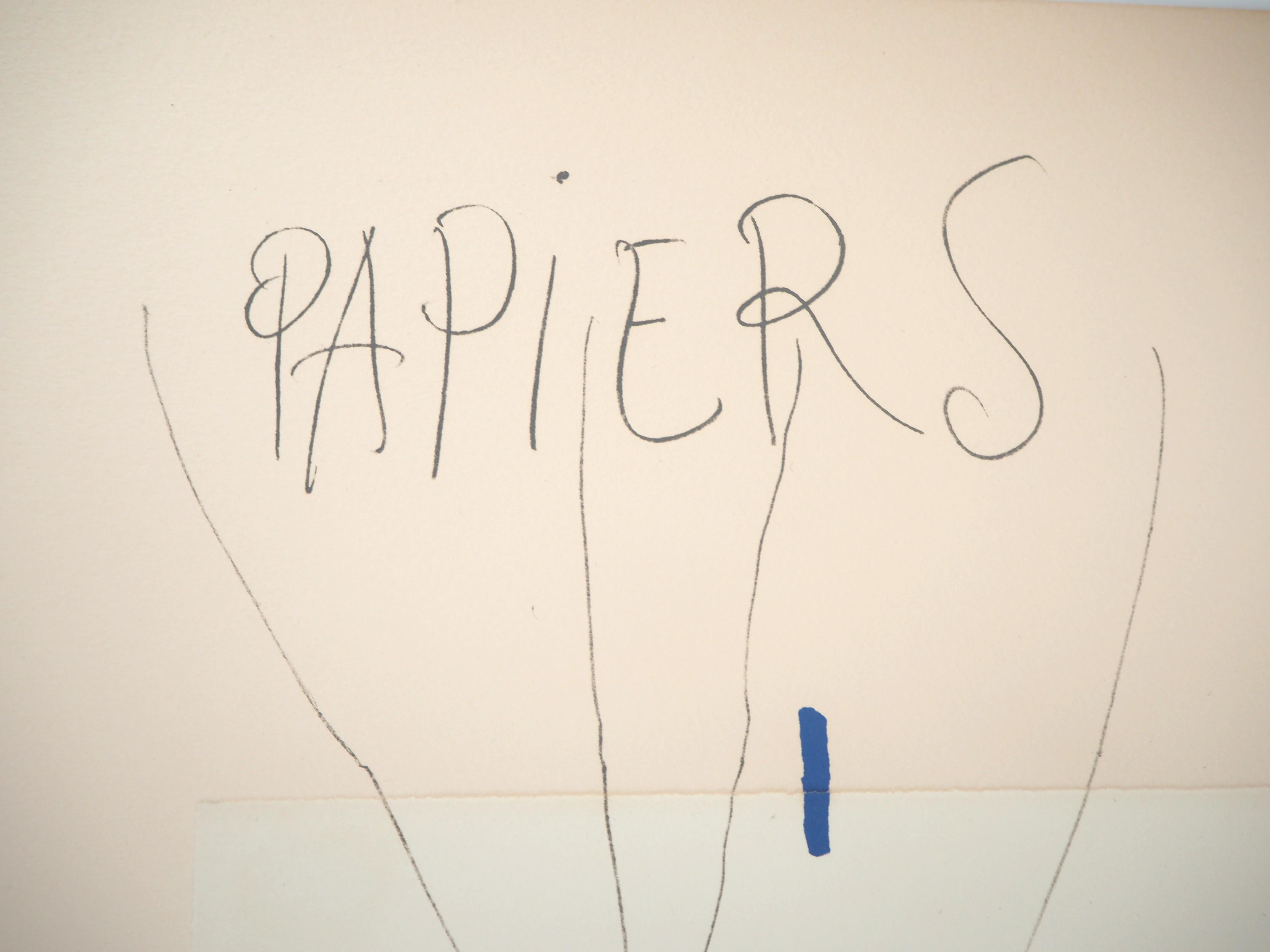 Papiers Collés 1910-1914 - Litografia #Mourlot - Print Moderno di Pablo Picasso