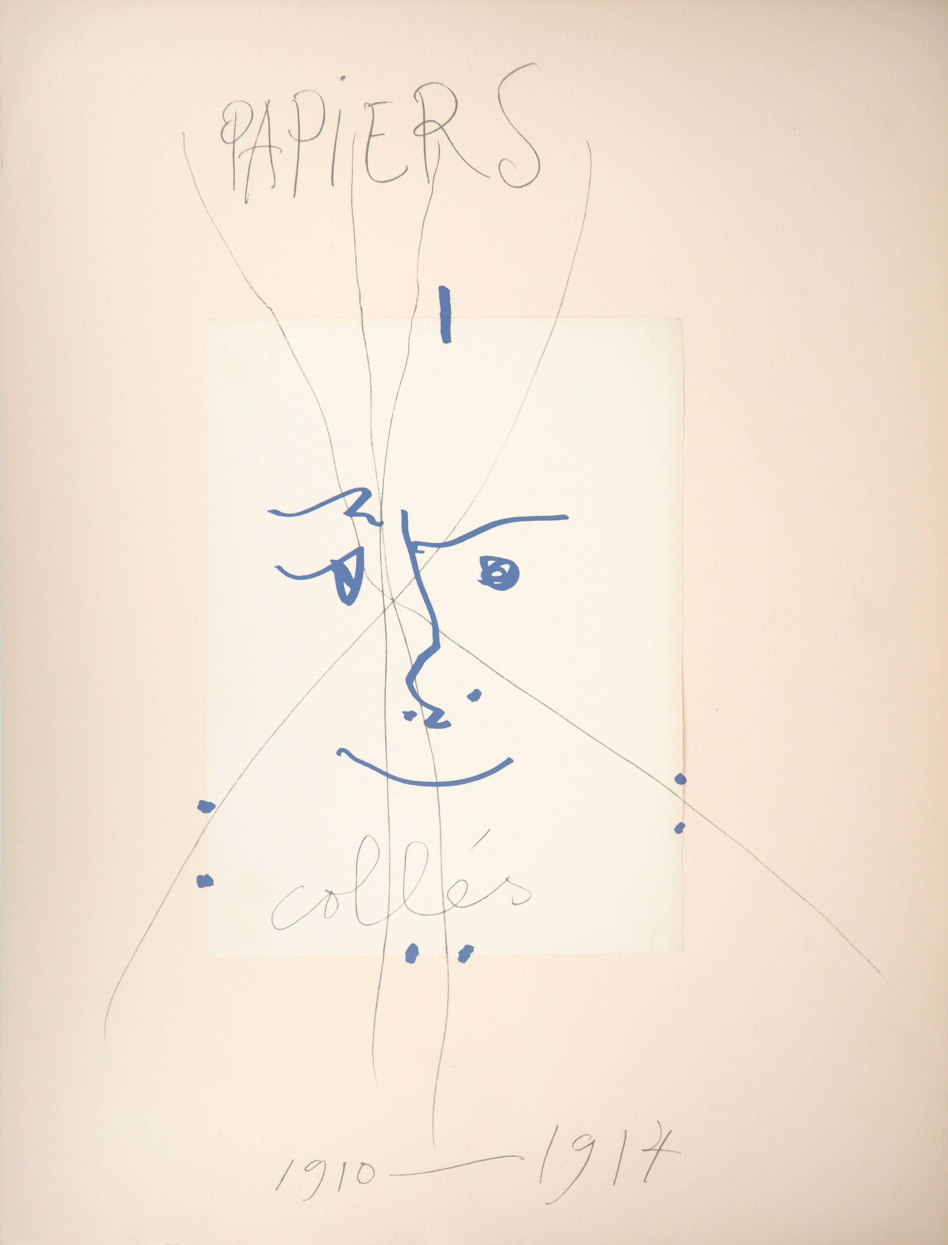Figurative Print di Pablo Picasso - Papiers Collés 1910-1914 - Litografia #Mourlot