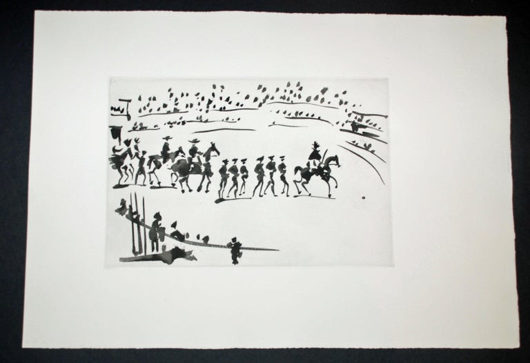 Paseo de Cuadrillas (Ride of the Bullfighting Teams) - Cubist Print by Pablo Picasso