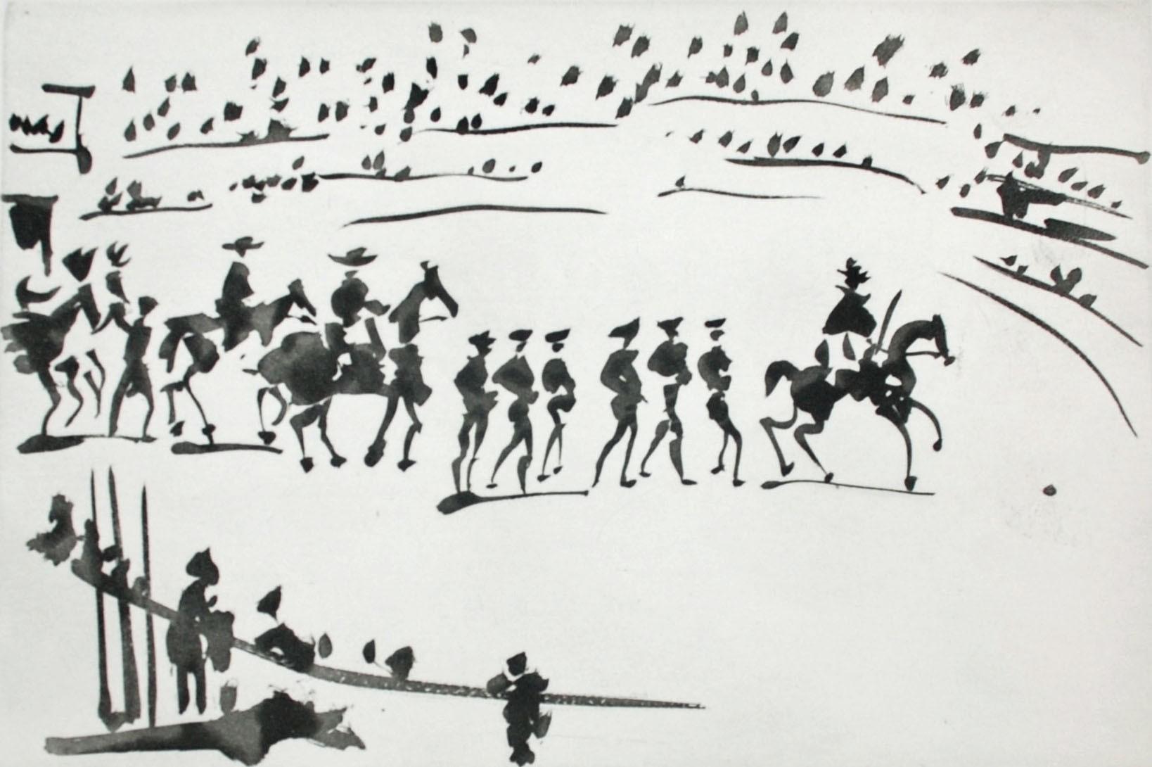 Pablo Picasso Animal Print - Paseo de Cuadrillas (Ride of the Bullfighting Teams)