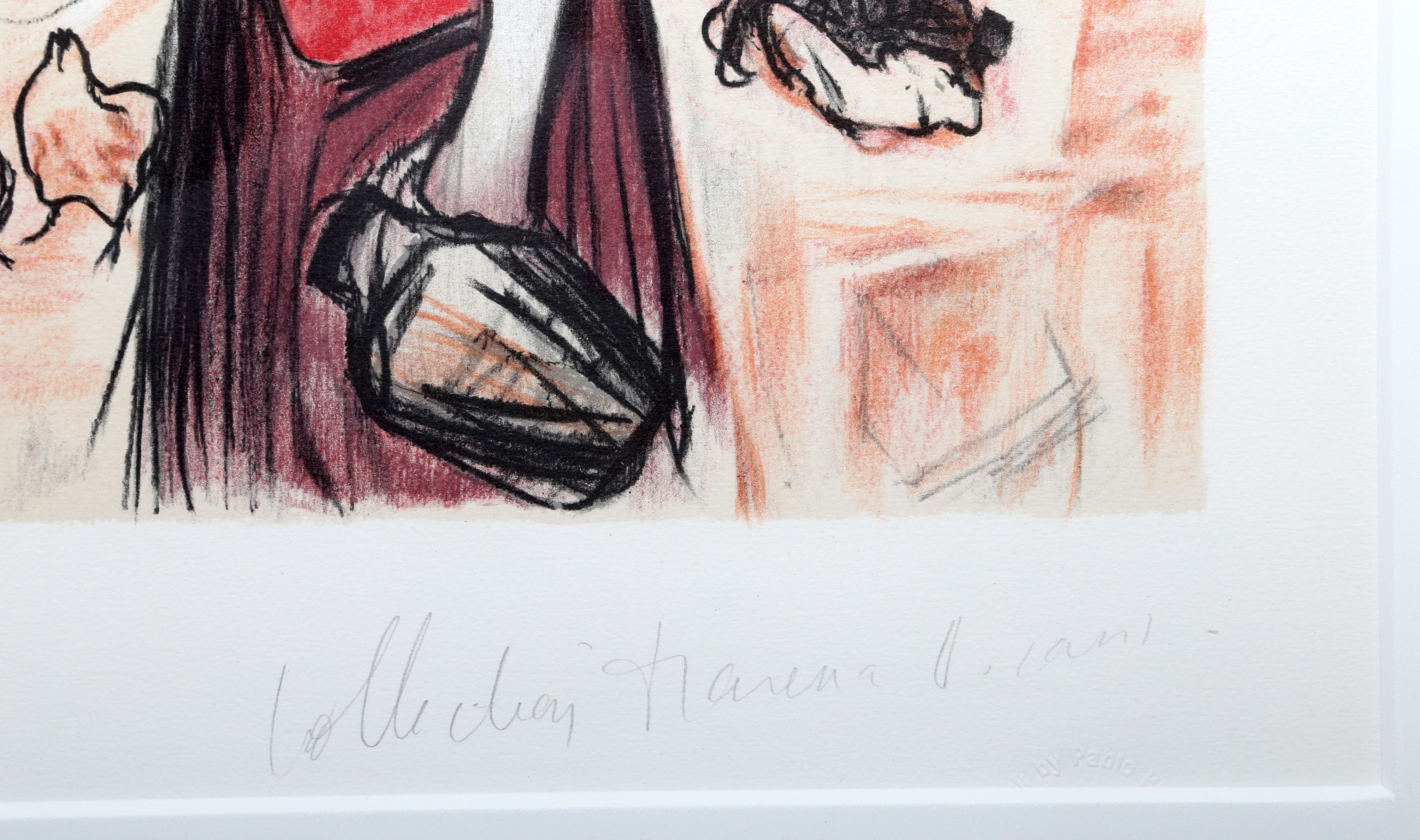 Paysanne et son Enfant, Modern Lithograph by Pablo Picasso For Sale 2