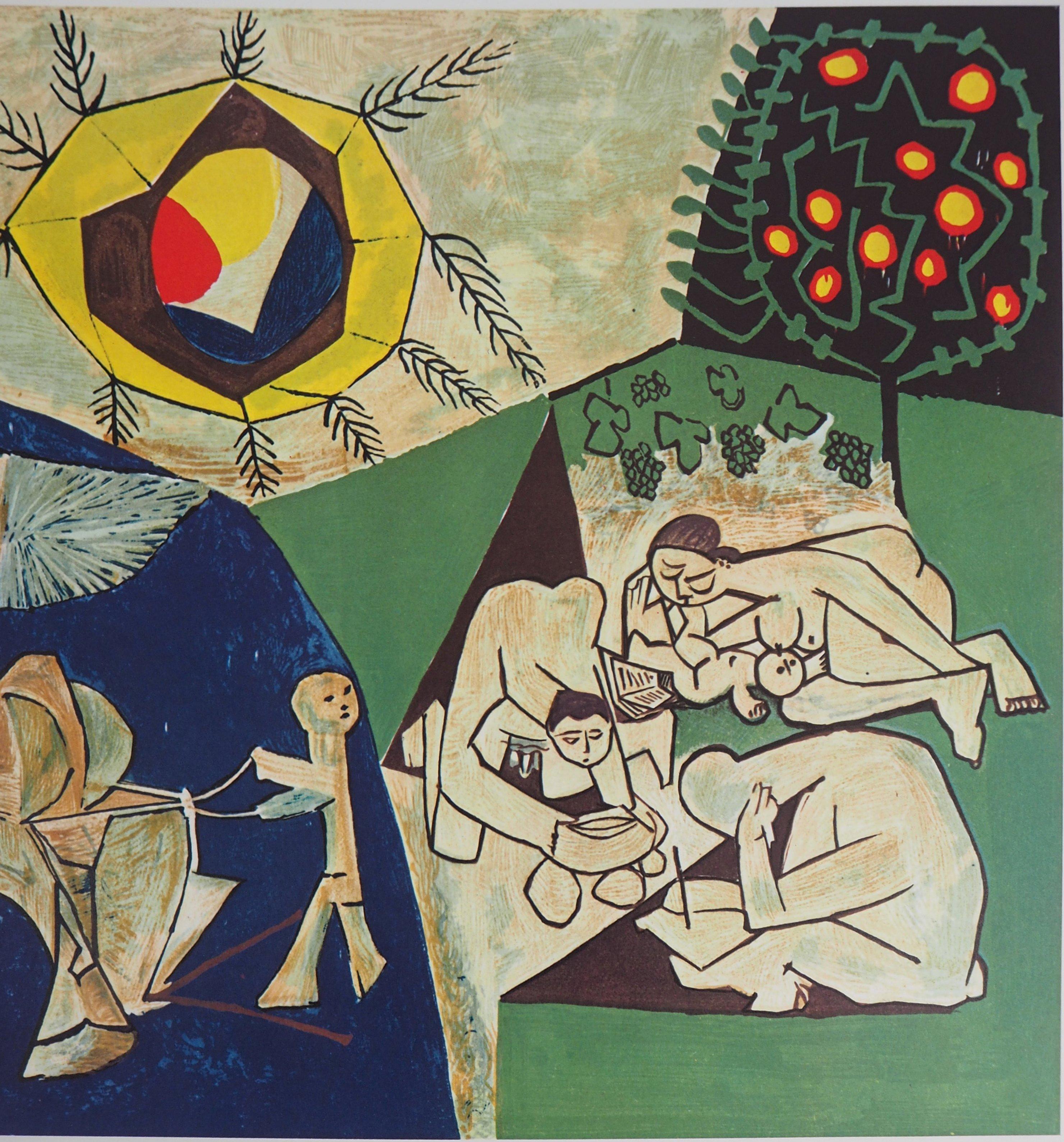 Frieden – Offset-Lithographie, 1969 (Beige), Figurative Print, von Pablo Picasso