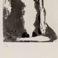 Peintre au Travail - Etching by Pablo Picasso - 1965
