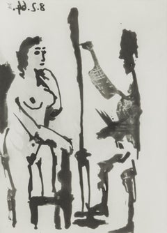 Peintre et Modele Accoude