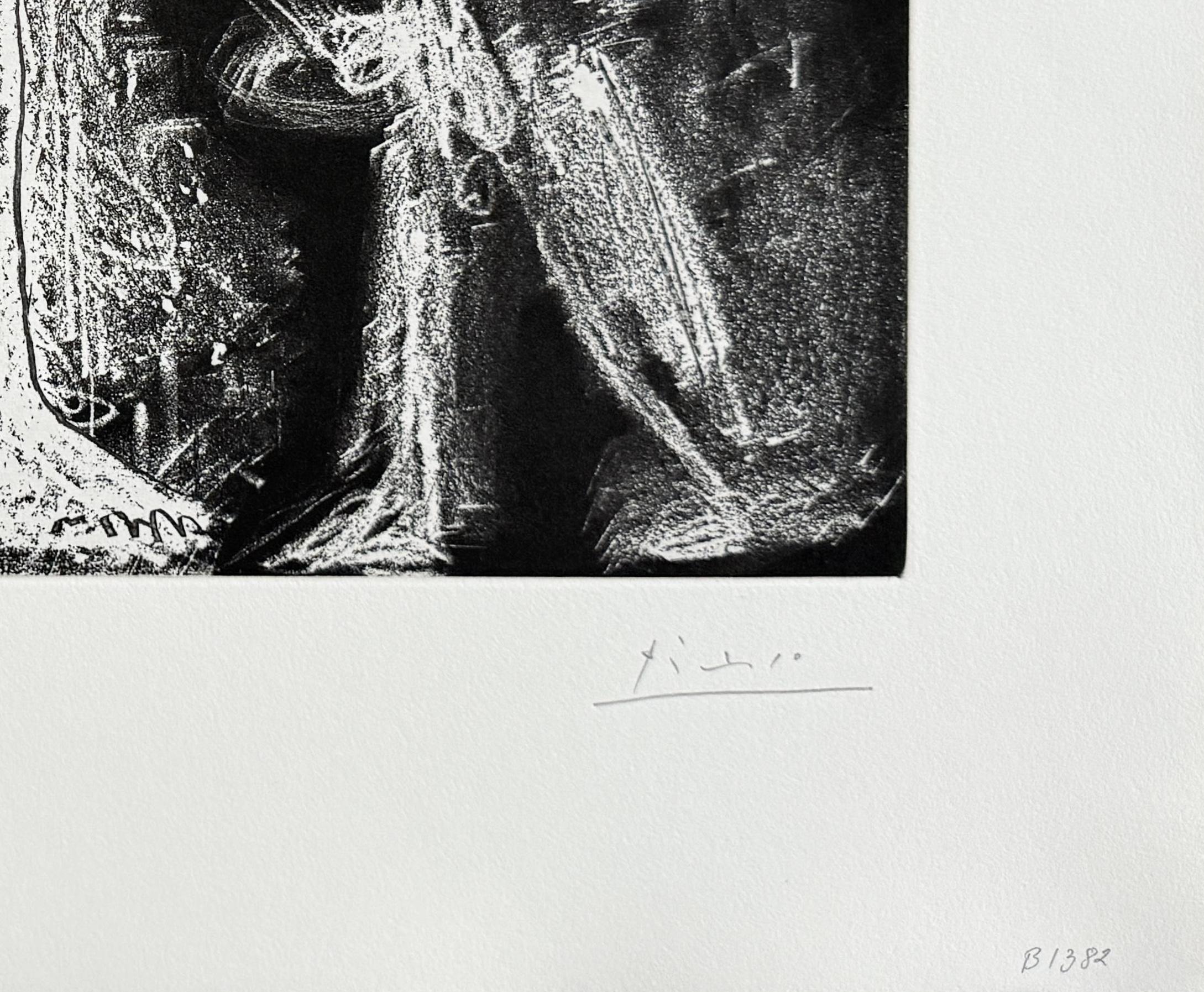Peintre et modèle au fume-cigarette - Modern Print by Pablo Picasso