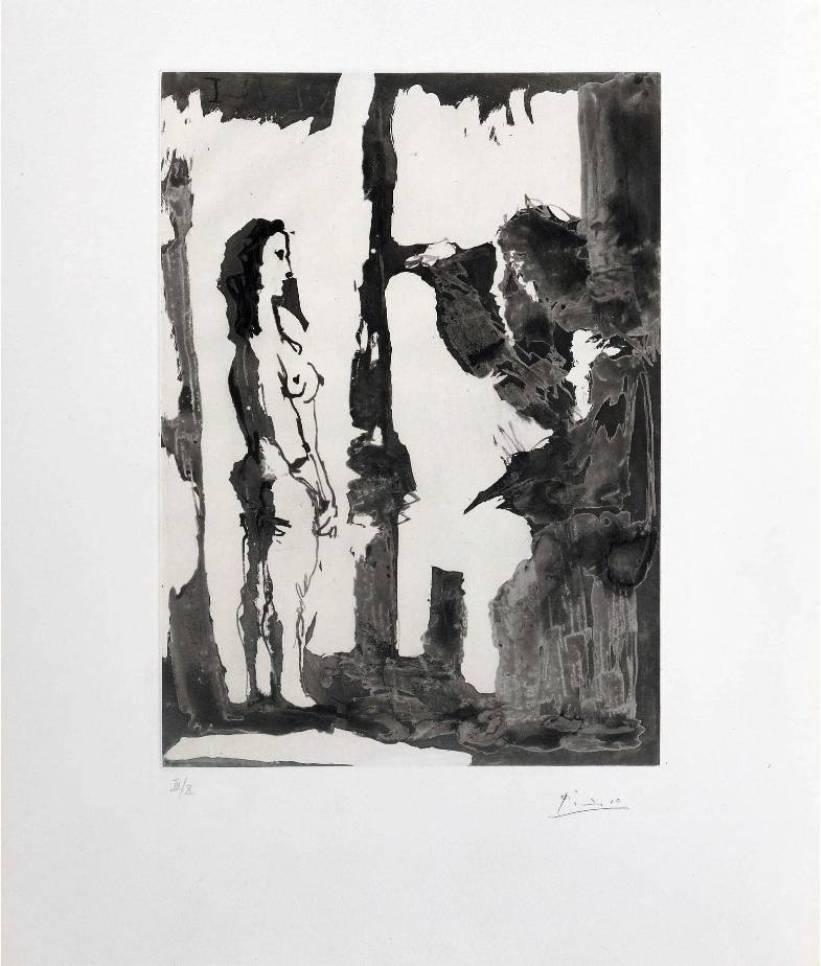 Peintre et modèle aux cheveux longs, from Sable Mouvant