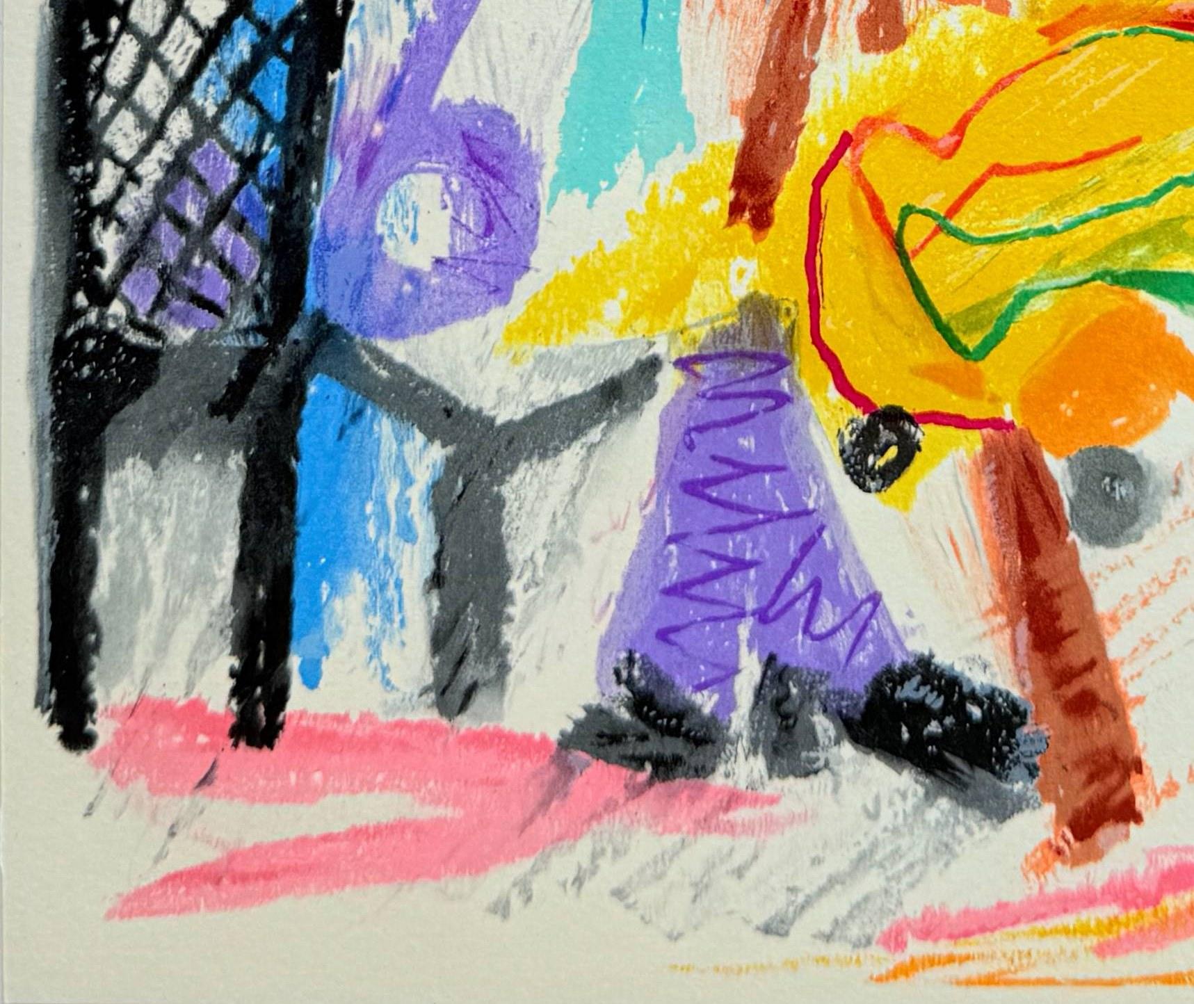 Peintre et modèle - Beige Print par Pablo Picasso