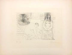 Peintre Ramassant Son Pinceau - Original Etching by Pablo Picasso - 1927