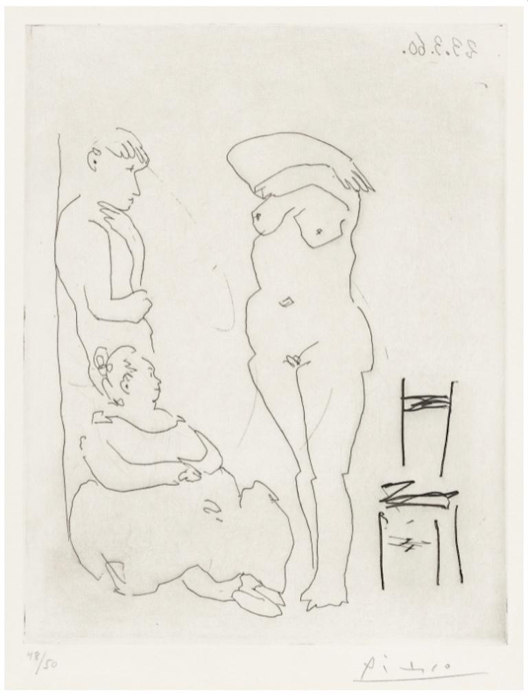 Pablo Picasso Figurative Print - Personnages et Nu (Characters and Nude)