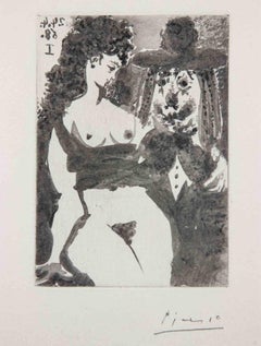 Personnages no. 49 - Etching by Pablo Picasso - 1968