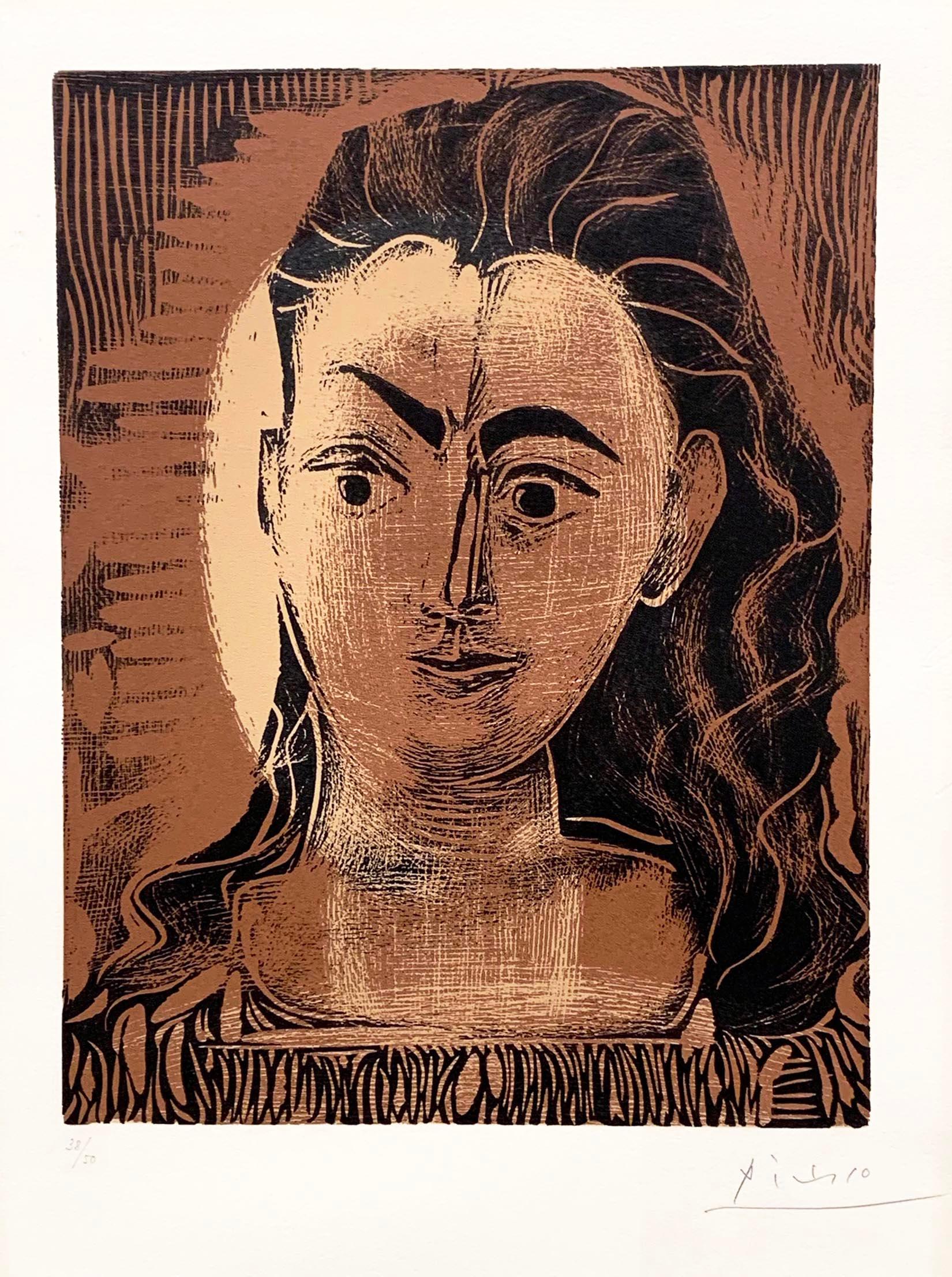 Pablo Picasso Portrait Print - Petite Buste de femme (Small Portrait of a Woman)