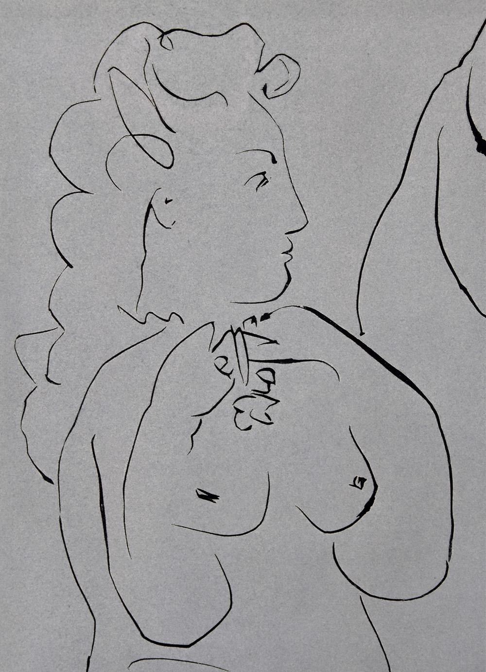 Picador debout avec son cheval et une femme (Picador, Frau und Pferd), 1959 im Angebot 10