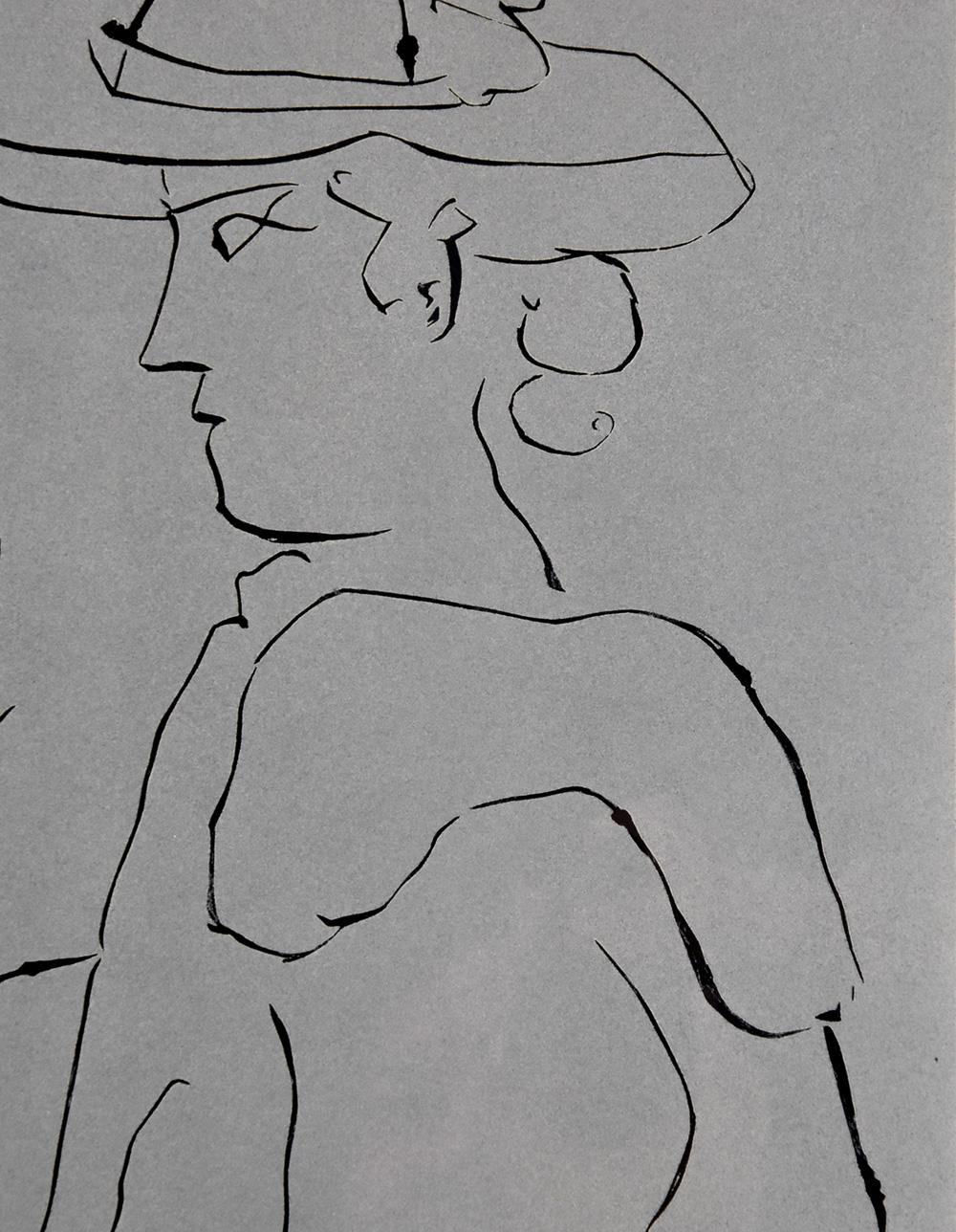 Picador debout avec son cheval et une femme (Picador, Frau und Pferd), 1959 (Moderne), Print, von Pablo Picasso
