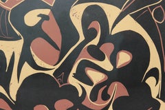 "Picador Goading Bull With Matador" Linogravure Print