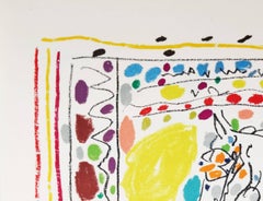 Picador II, Original Lithograph, 1961, Colorful Bullfighting Scene, Excellent