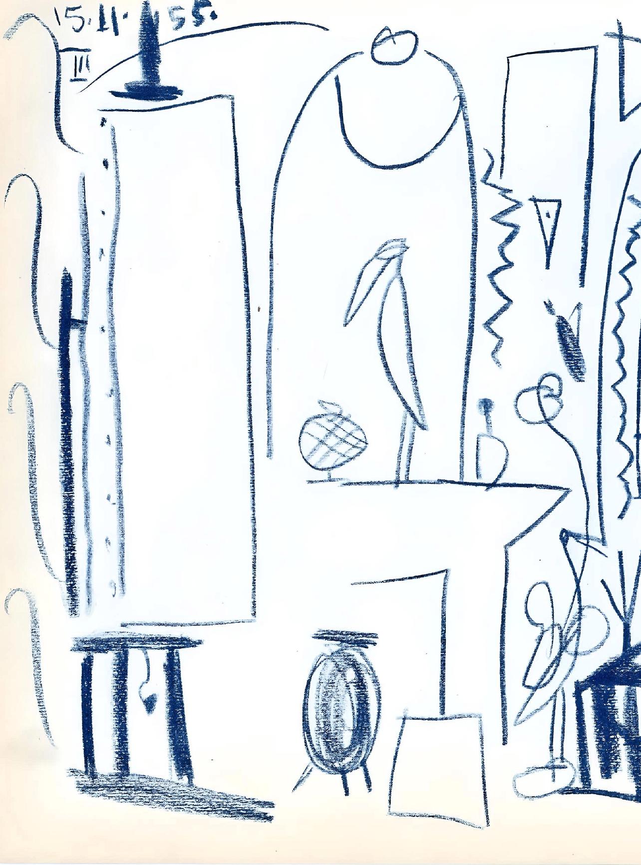 Picasso, 15.11.55, Carnet de la Californie (Cramer 101) (after) For Sale 1