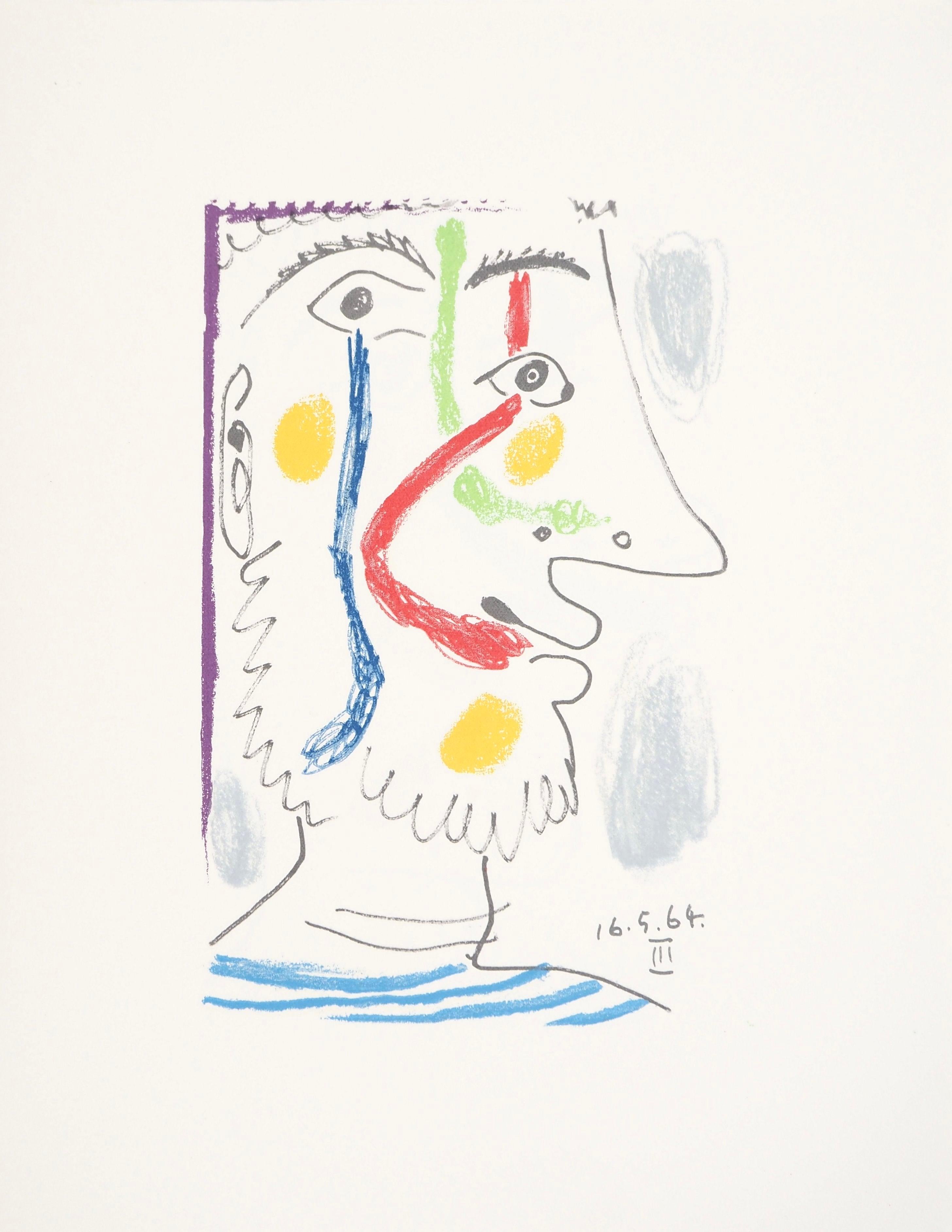 Lithograph and silkscreen with grease crayon, lithographic tusche, lead pencil, charcoal on vélin d'Arches paper. Paper size: 12.8 x 9.84 inches. Inscription: Unsigned and unnumbered, as issued. Catalogue raisonné reference: Goeppert, Sebastian, et
