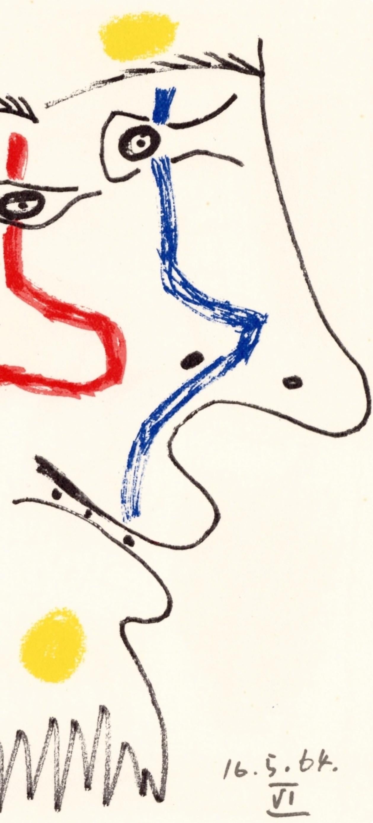 Picasso, 16.5.64. VI (Cramer 148), Le Goût du Bonheur (after) - White Figurative Print by Pablo Picasso