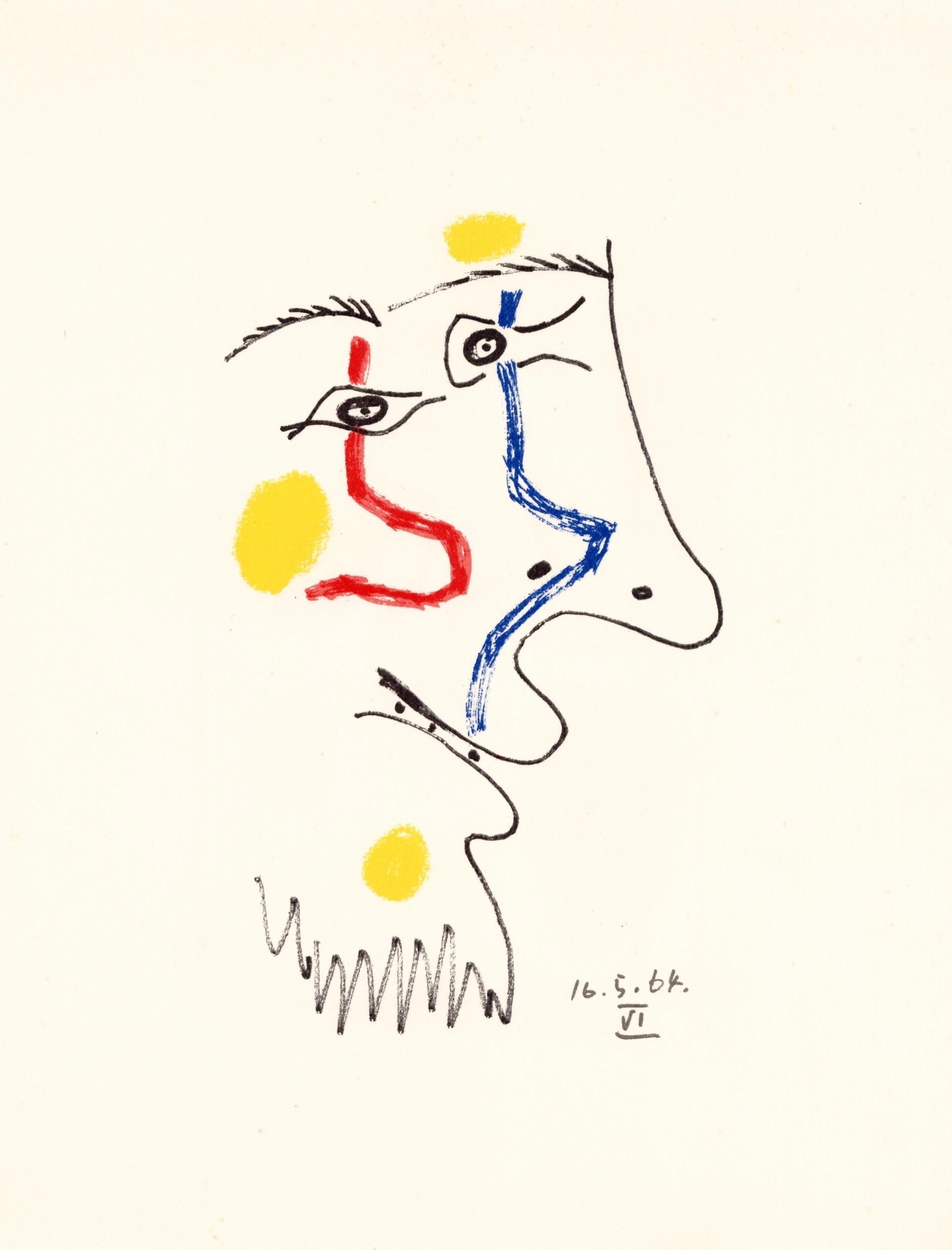 Lithograph and silkscreen with grease crayon, lithographic tusche, lead pencil, charcoal on vélin d'Arches paper. Paper size: 12.8 x 9.84 inches. Inscription: Unsigned and unnumbered, as issued. Catalogue raisonné reference: Goeppert, Sebastian, et